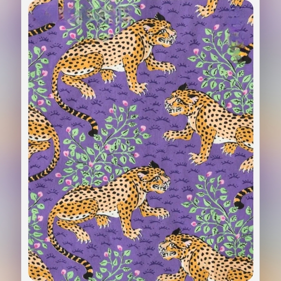 Printfresh Bagheera Violet Aninal Print Short Sleeve Pajama Sleep Set XL - Picture 10 of 14